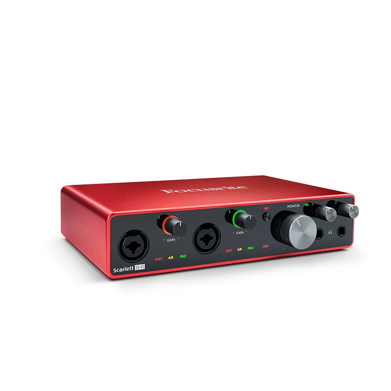 Focusrite Focusrite Scarlett 8i6 III 8 في 6 خارج بطاقة الصوت تسجيل احترافي وترتيب واجهة الصوت