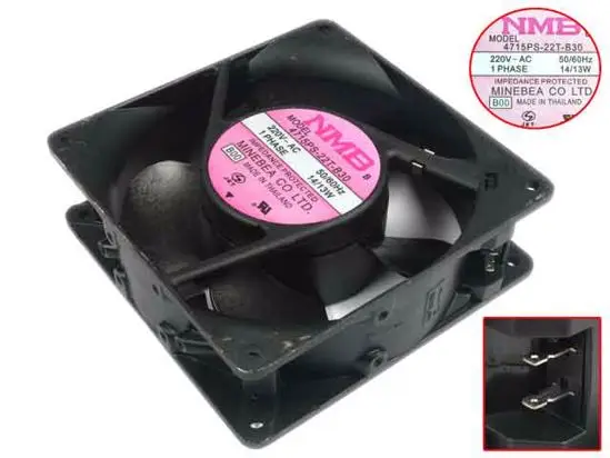 

NMB-MAT 4715PS-22T-B30 B00 AC 220V 14W 120x120x38mm Server Cooling Fan