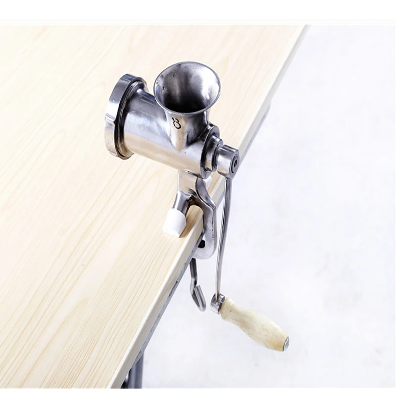 توابل يدوية من الفولاذ المقاوم للصدأ ومفرمة لحم ، مفرمة ، ماكينة طحن مع ملحقات حشو ، أدوات مطبخ منزلية