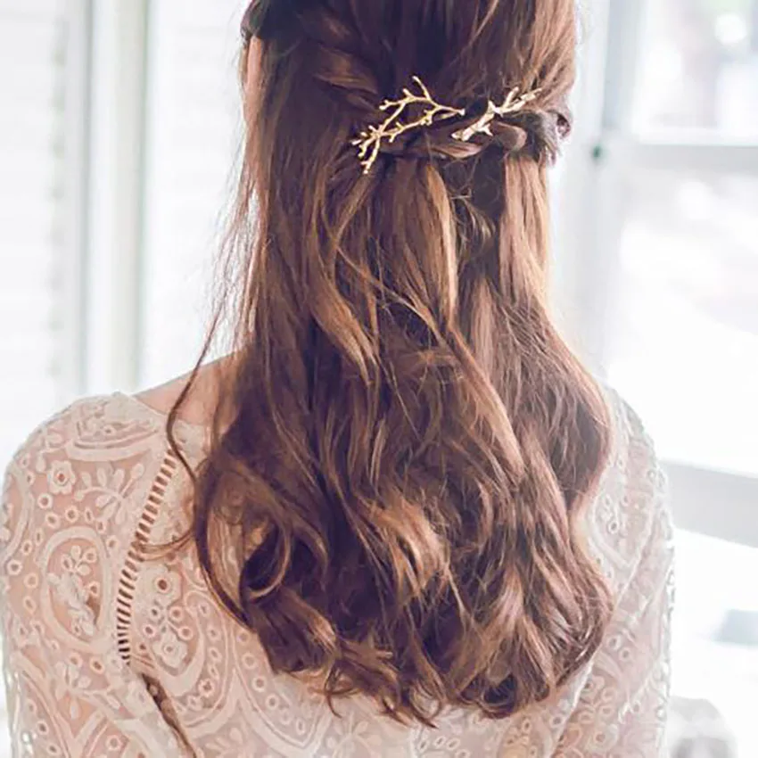 Grampo de cabelo feminino grampos de cabelo criativo árvore ramo em forma de grampos de cabelo barrette headwear ornamento acessórios para cabelo