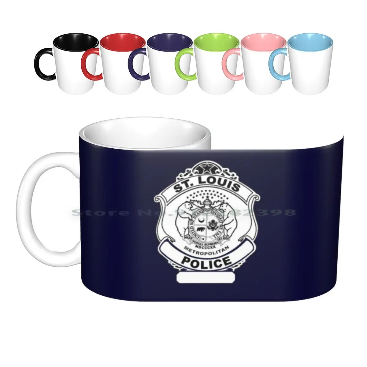 Missouri Metropolitan Police Ceramic Mugs Coffee Cups Milk Tea Mug Police Metropolitan Cop Policeman Shield Police Officer