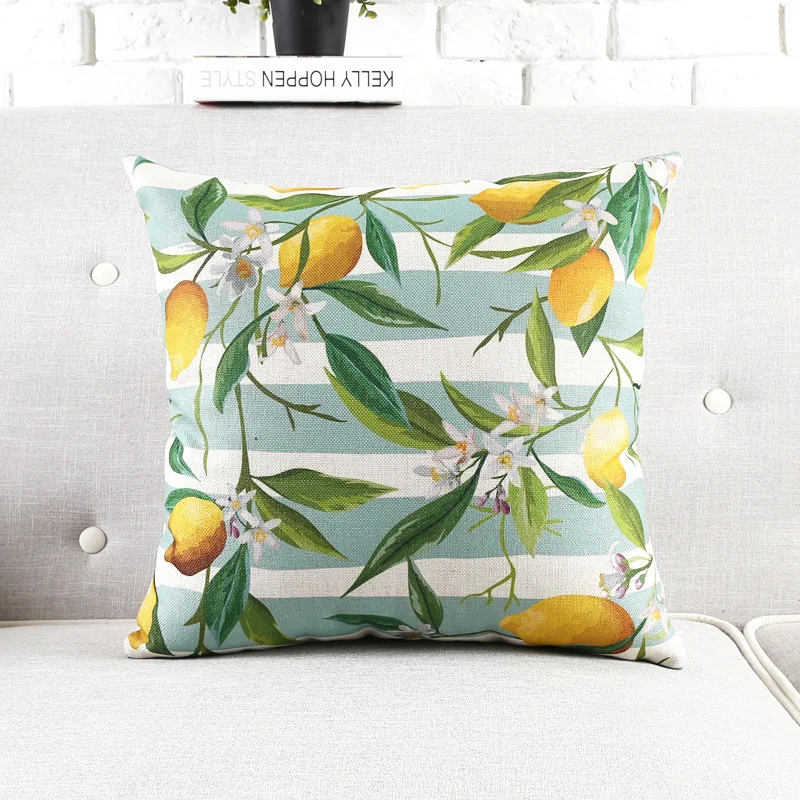 Lemon Letter Printed Cushion Cover for sofa Chair Car Home decorative pillow cover 45x45cm Wedding decoration pillow case