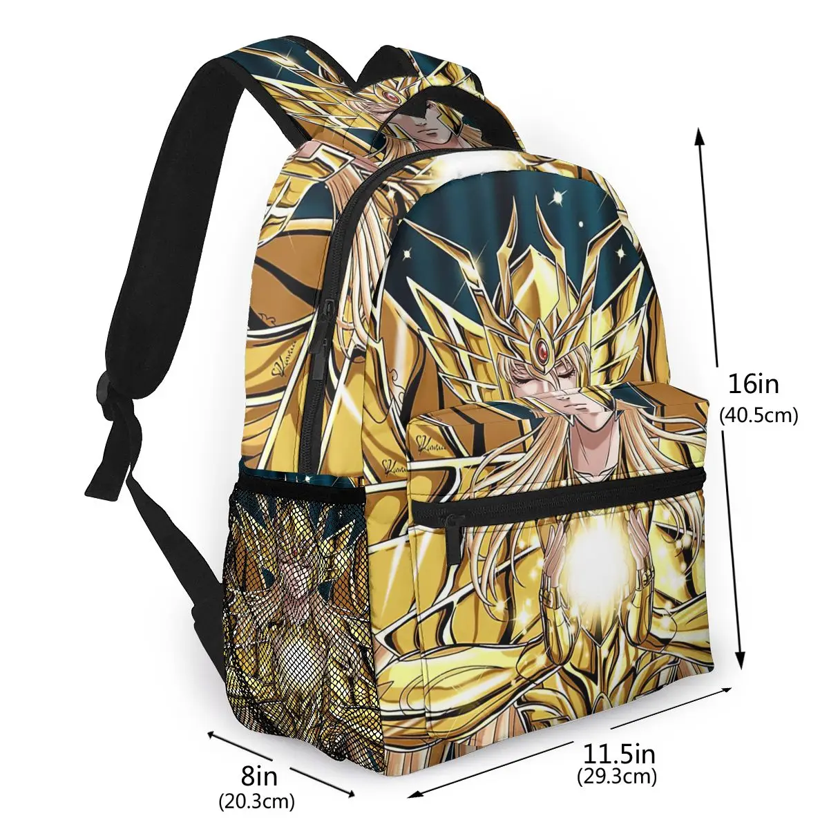 Virgo Shaka - Shaka Gold Cloth Saint Seiya Backpack for Girls Boys Travel RucksackBackpacks for Teenage school bag