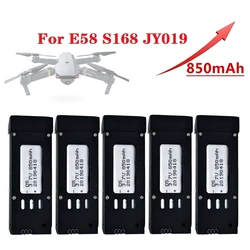Upgraded Power 500mah VS 850mAh 3.7V Lipo Battery For E58 S168 JY019 RC Quadcopter Spare Parts 3.7v Drones Battery 1-5Pcs