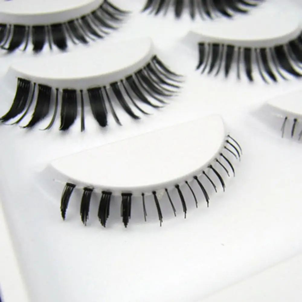 5 Pairs False Eyelashes Fashion 11mm Natural Looking Soft Long Thick Upper Lower Eye Lash Extension Set