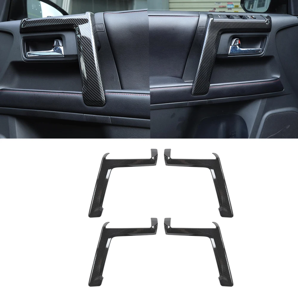 

Car Door Inner Handle Decoration Cover Trim for 4Runner 2010-2020 2021 2022 Interior Accessories Moulding Styling Carbon Fiber