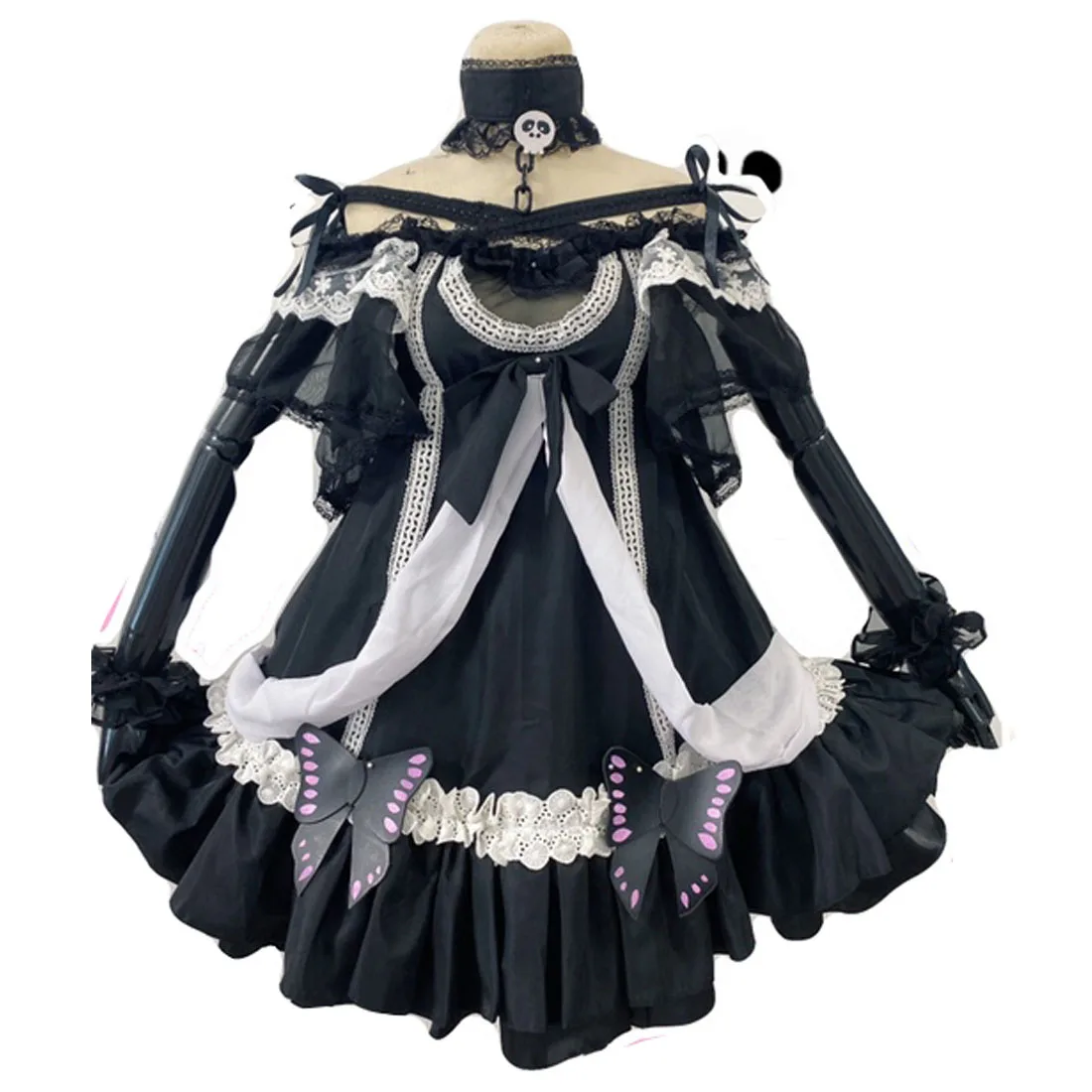 Anime VTuber Hololive Uruha Rushia Black SJ Lolita Dress Uniform VTB Party Suit Cosplay Costume Halloween Women