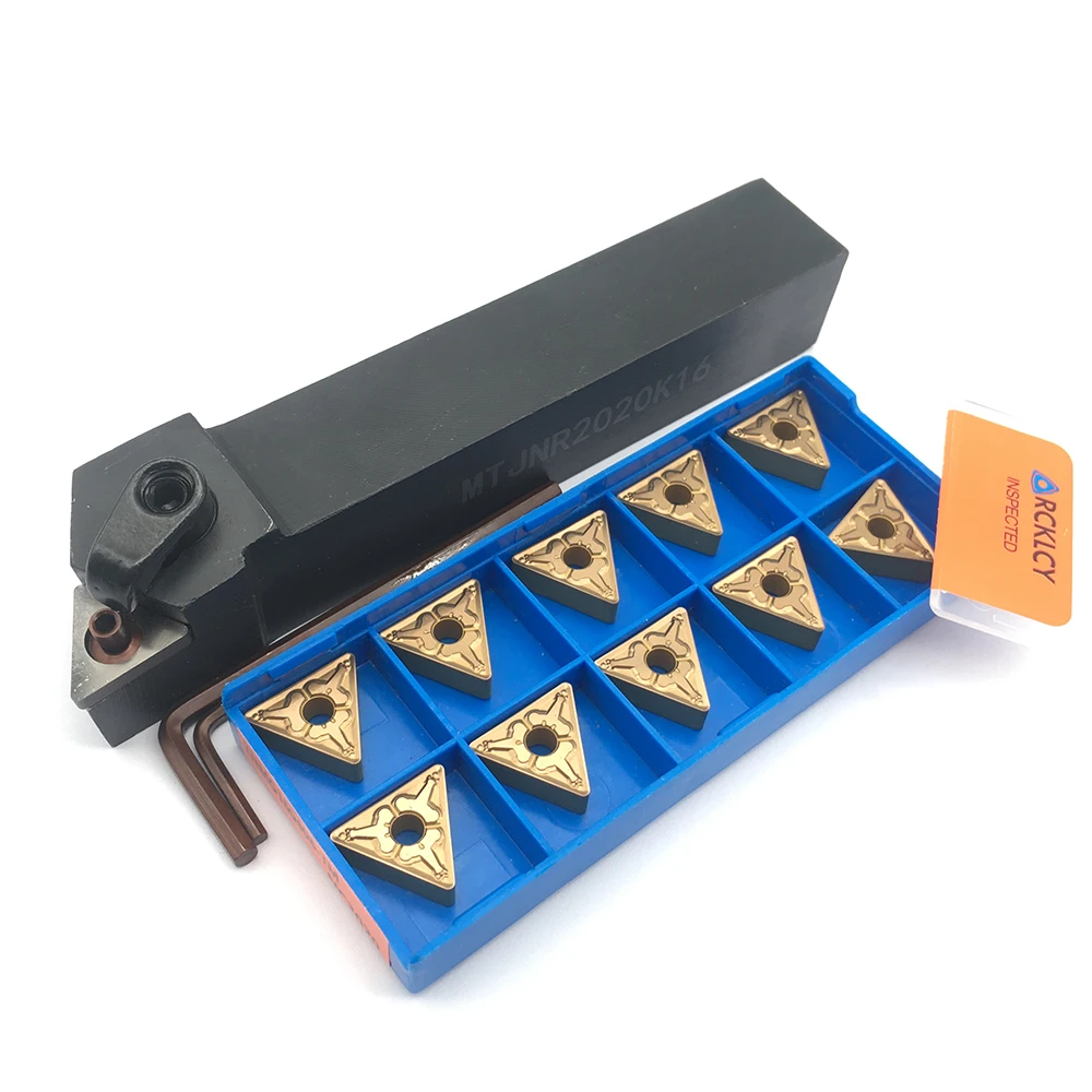 เครื่องมือหมุนภายนอกMTJNR1616H16 MTJNR2020K16 MTJNR2525M16 TNMG160404 TNMG160408 TNMG160412คาร์ไบด์แทรกCNCหลังตัด