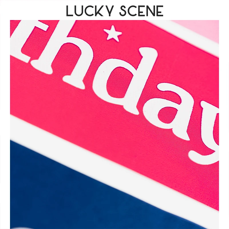 Birthday Party Decorations Tinling Cloth Material Rose Red Pink Blue Shoulder Strap Badge Girls Boys S01432