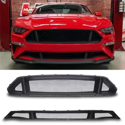 FRP/Carbon Fiber Car Front Bumper Honey Mesh Grille Honeycomb Grills For Ford Mustang 2018-2019 Car Styling