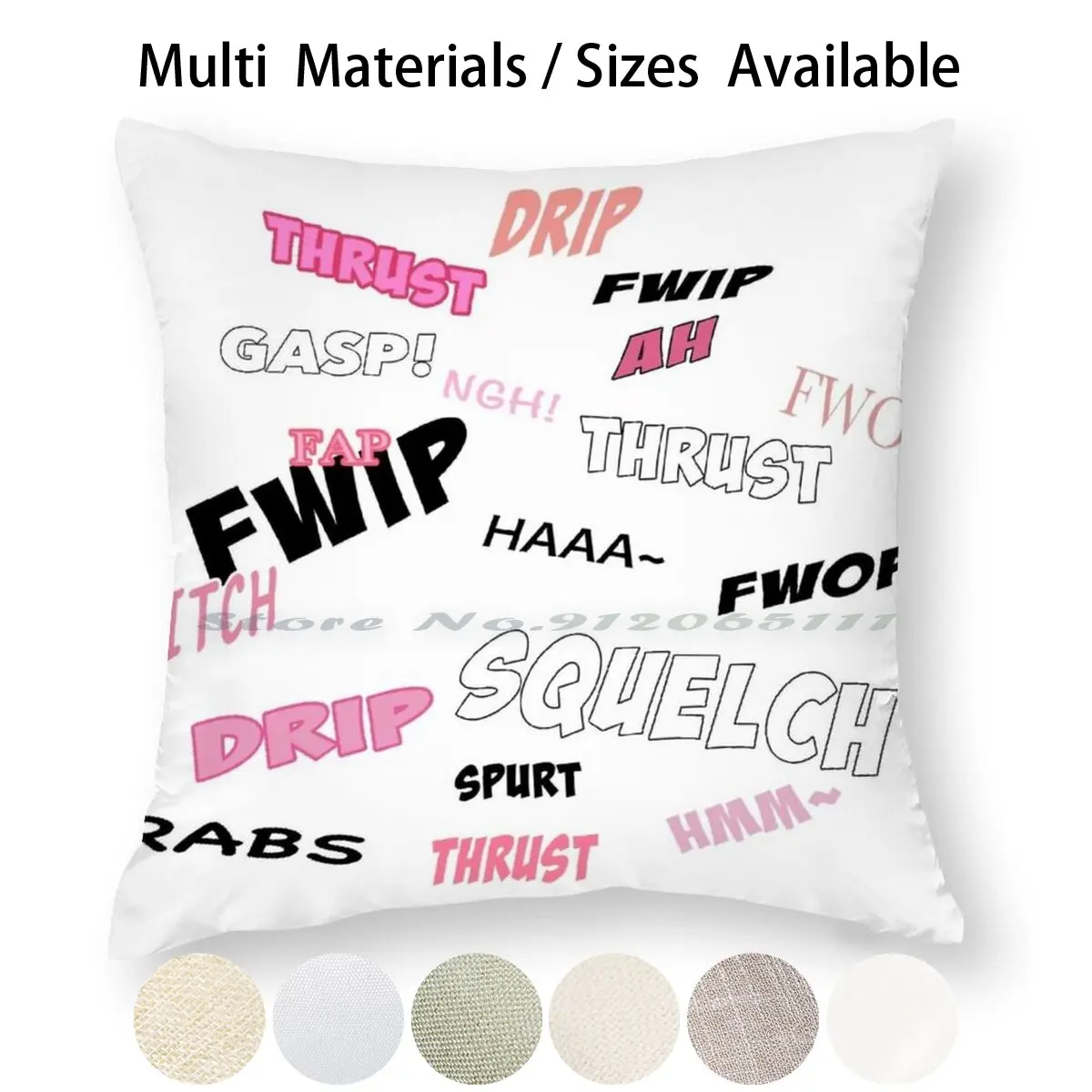 Yaoi Sounds / Fx Pillow Case Throw Pillow Cover Cotton Linen Flax Yaoi Gl Bl Lgbt Manga Anime Webtoon Lezhin Tapastic Comic