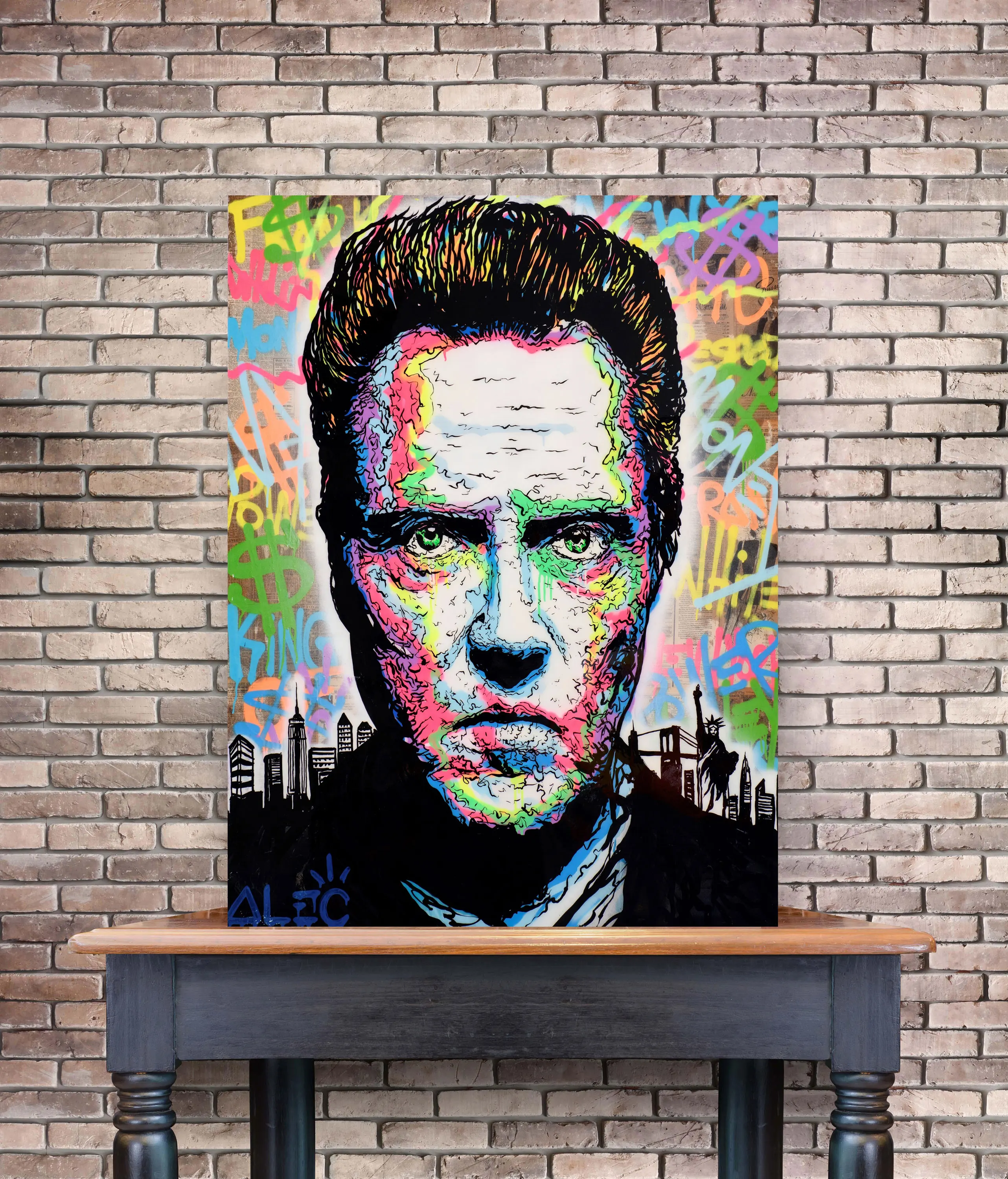 HD Print Alec Monopoly Oil Painting Home Decor Wall Art on Canvas Christopher Walken Canvas Printings Room Decor - view 3