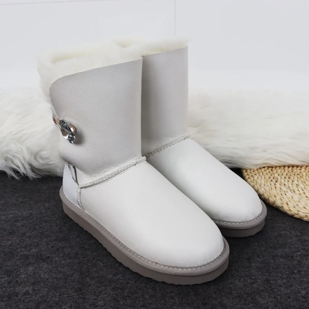 Top Quality Waterproof Genuine Sheepskin 2022 Natural Wool Shoes Women Women\'s Winter Woman Snow Boots Warm Women Shoes