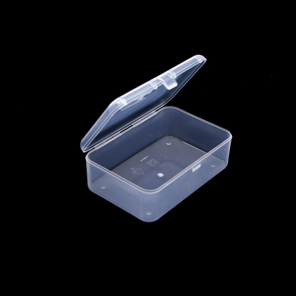 Clear Lidded Small Plastic Box For Trifles Parts Tools Storage Box Jewelry Display Box Screw Case Beads Container Accessories