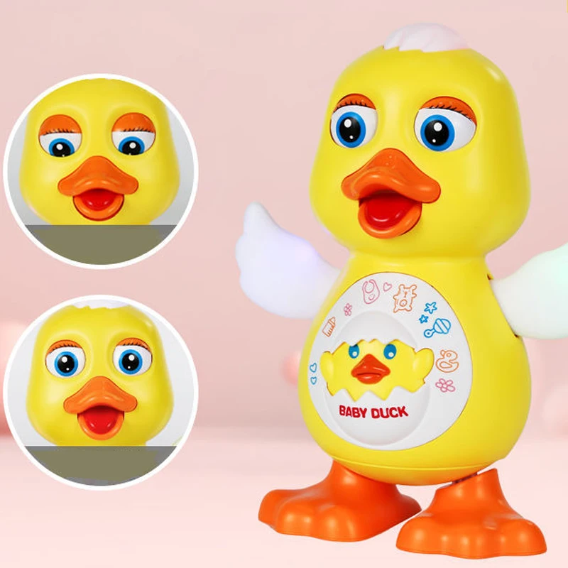 Children Duck Doll Pet Robot Toy Robots for Kids Electronic Electric Toys 1 2 To 4 Year Old Toddlers Boys Girls Babys Dog Animal