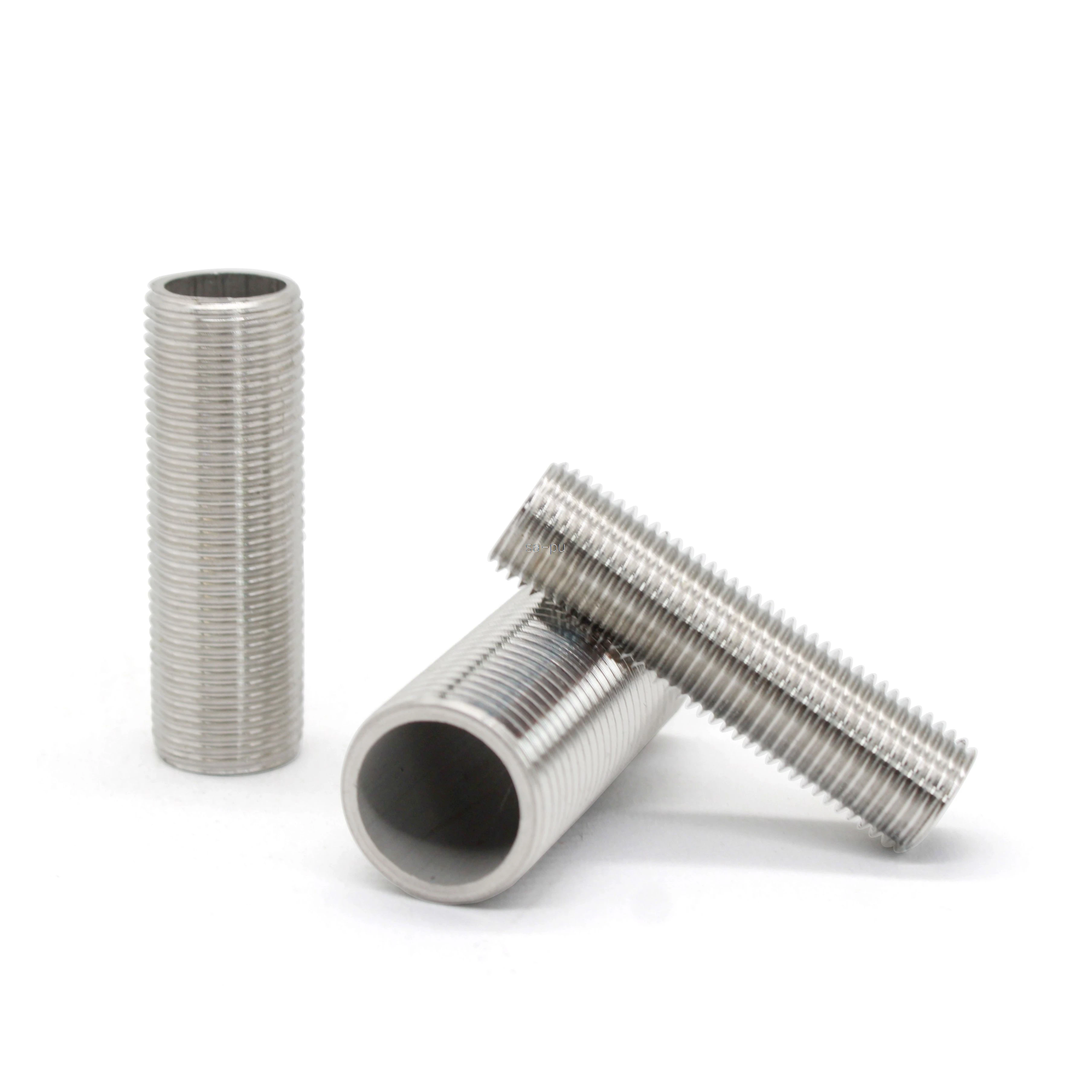 1/4" 3/8" 1/2" 3/4" 1" BSP Male Thread 304 Stainless Steel Full Thread Nipple Pipe Fitting Connector Adapter