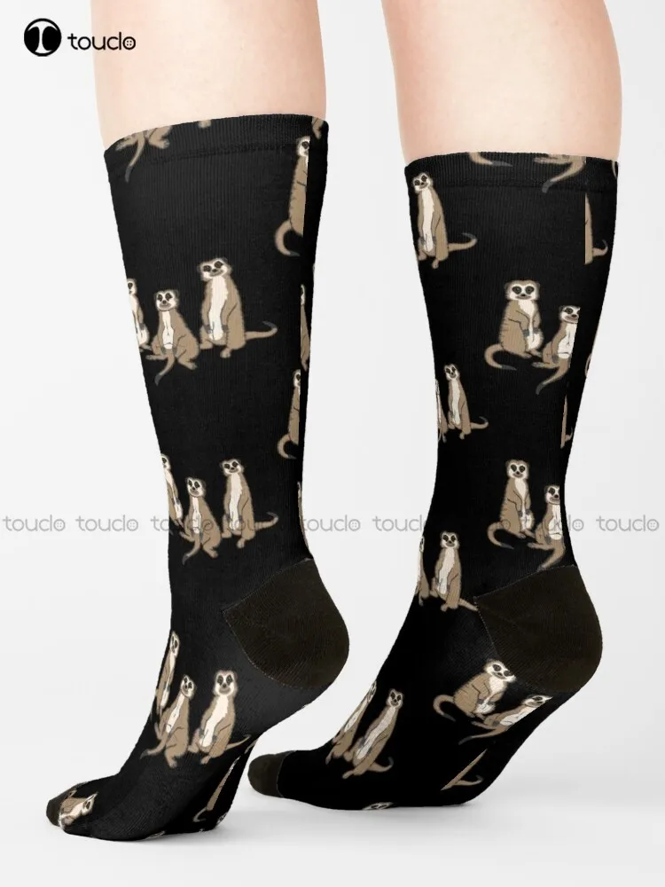 New Funny Meerkat Group Gift Zoo Animals Socks Dance Socks Personalized Custom Unisex Adult Socks Teen Socks