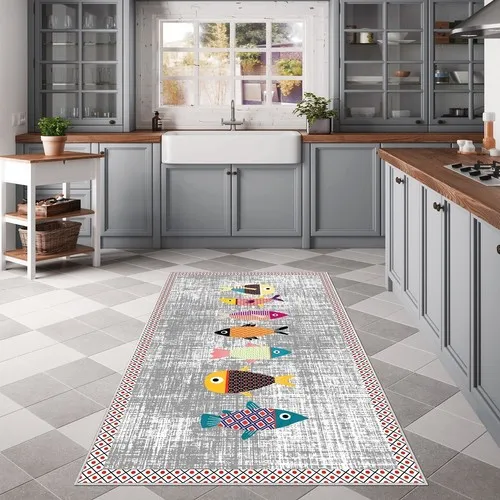 West Home Digital Printed Washable Non-Slip Base Kitchen Rug