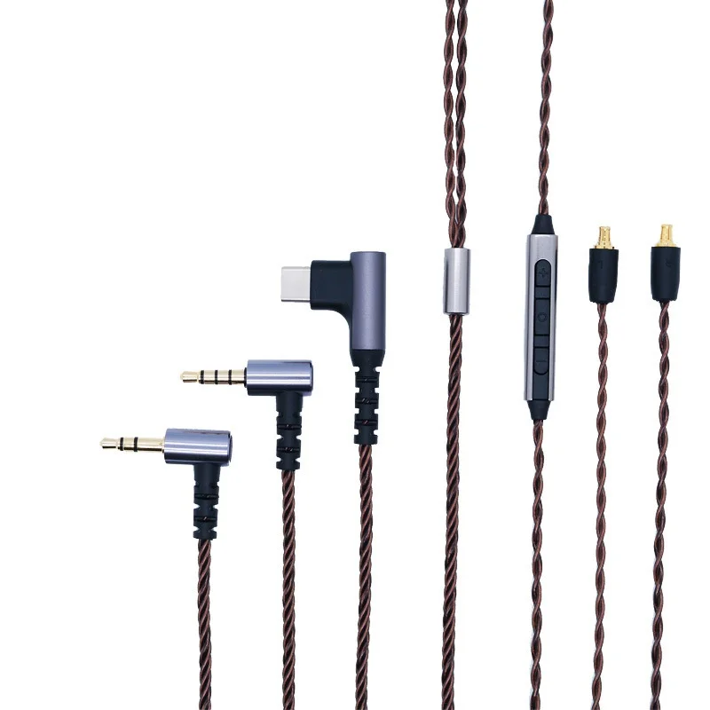 سلك سماعة أذن DIY كابل A2DC OFC مع/بدون ميكروفون