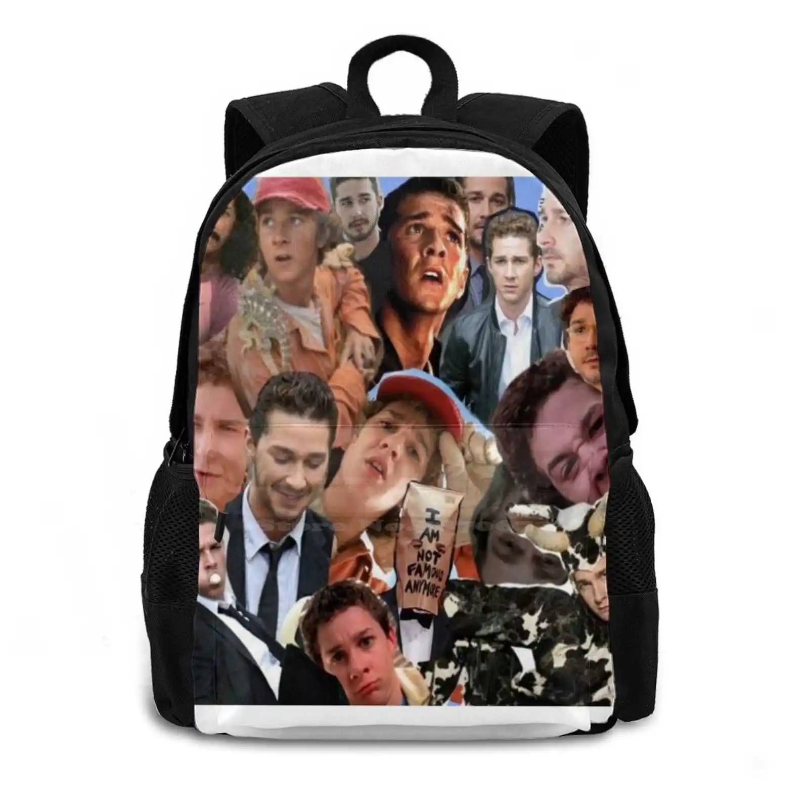 Shia Lebouf Collage Hot Sale Schoolbag Backpack Fashion Bags Shia Lebouf Just Do It