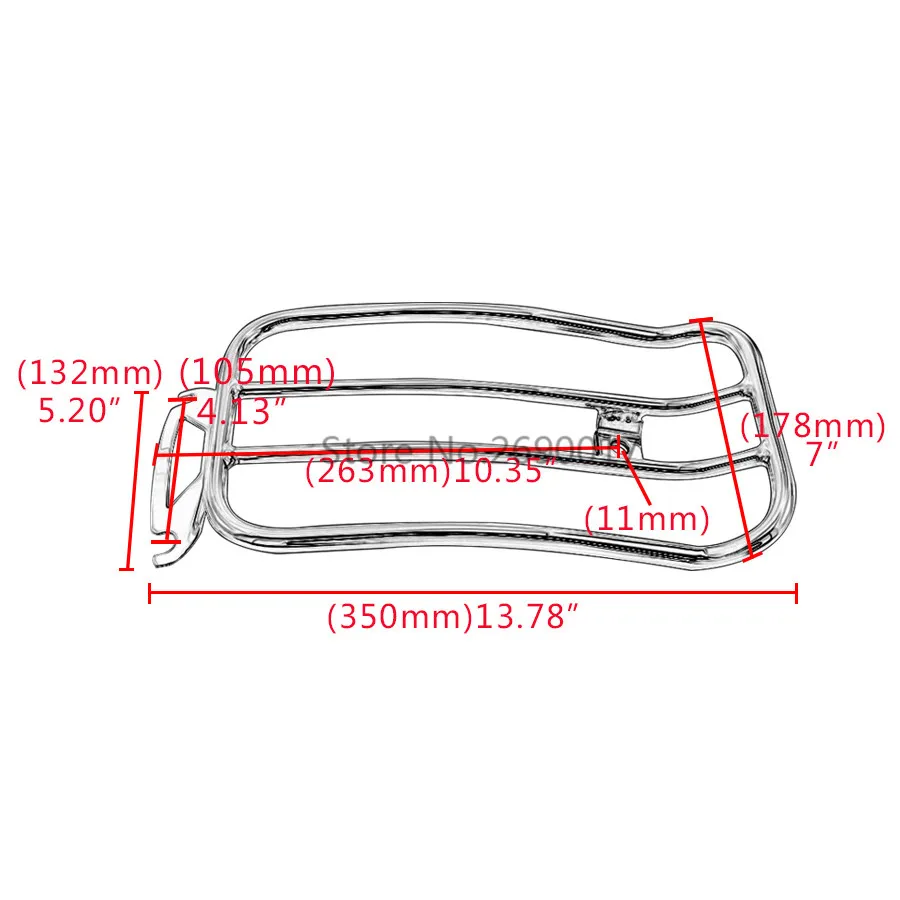 Chrome /Black Motorcycle Rear Fender Luggage Rack Support Shelf Solo Seat For Harley Electra Road Street Glide Road King 1997-UP