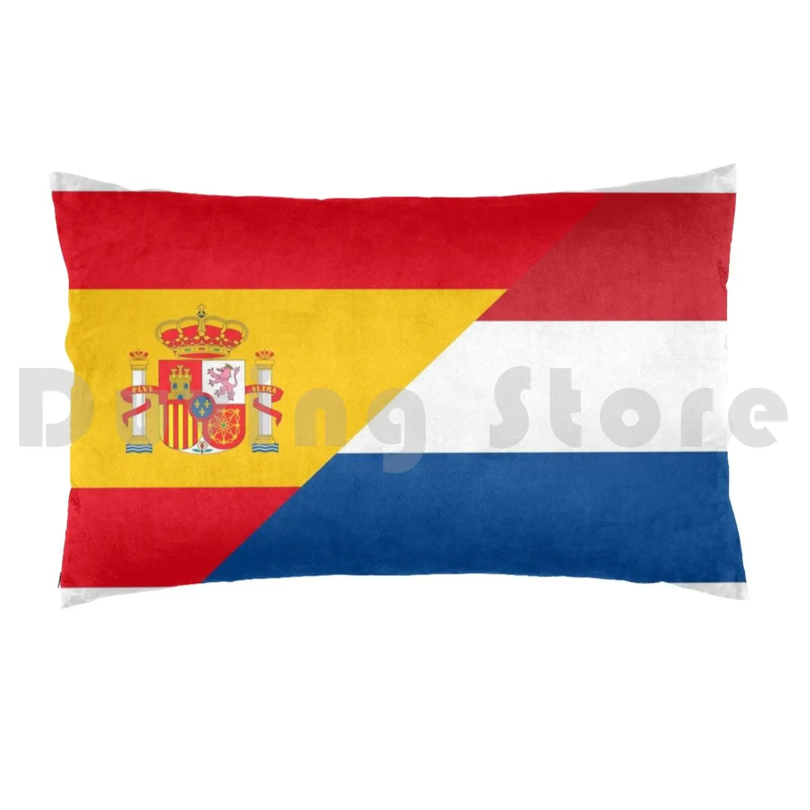 Half Dutch Half Spanish Pillow Case Printed 50x75 Spain Holland Netherlands Spanish Es Dutch Flag Espa ? Ol Half