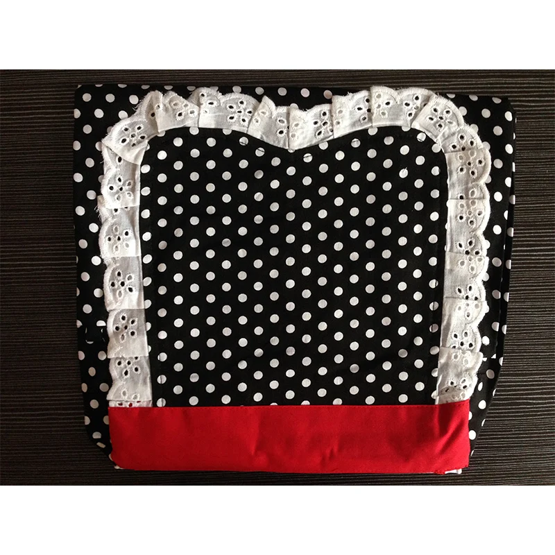 Retro Kitchen Apron Woman Black Polka Dot Fashion Restaurant Bistro Salon Cooking Avental de Cozinha Divertido Pinafore Apron