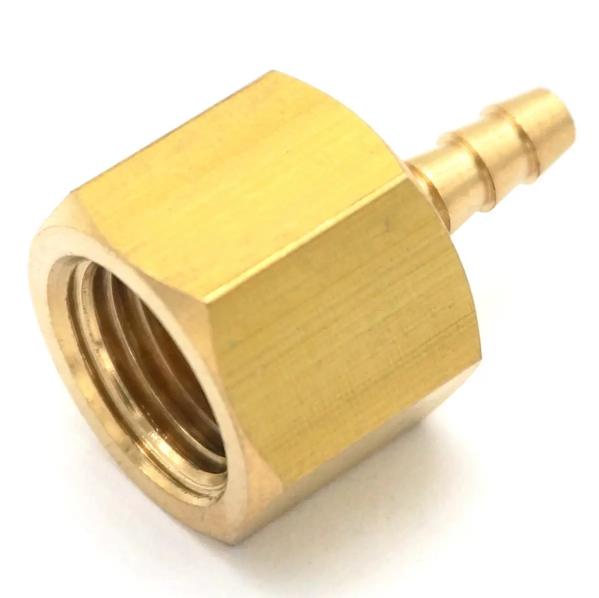 

1/4" NPT Female x 1/8" Hose Barb Tail Brass Fuel Fitting Connector Adapter