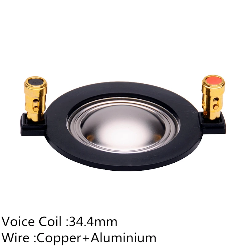 

2PC Tweeter Speaker Voice Coil 34.4mm Titanium Diaphragm Repair Kit Treble Horn For Home Theater Professional Audio Mixer DJ