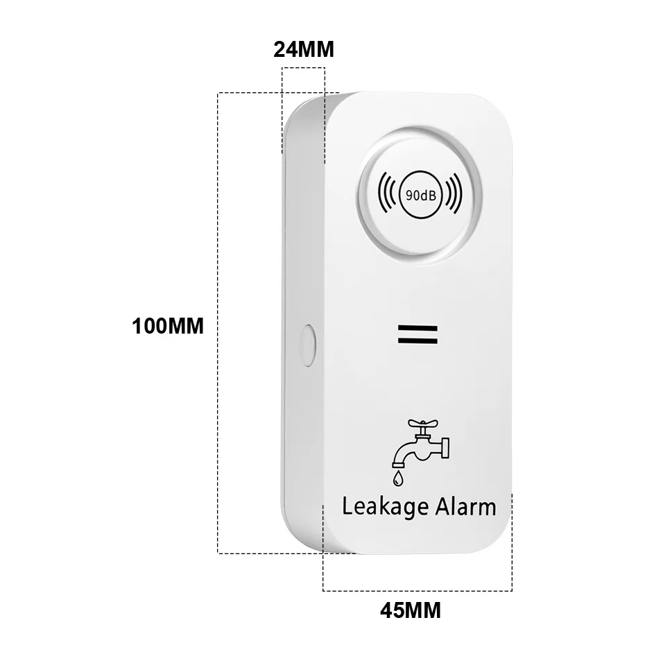 KERbiomome-Capteur d\'alarme de fuite d\'eau, 90dB, fort, sécurité à domicile, sensible, indépendant, fuite d\'eau, détecteur d\'intrusion