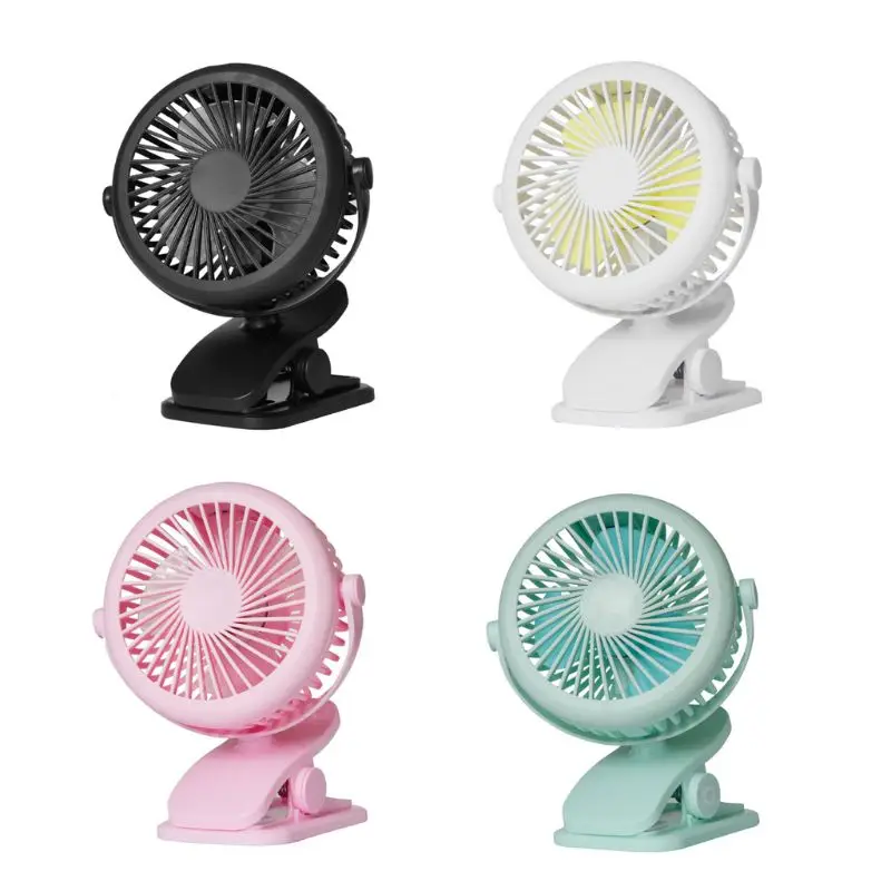 

Universal 360 Adjustable Rechargeable Clip on Fan Desk Personal USB Fan 3 Speed for Baby Stroller Car SUV Home Outdoor Office