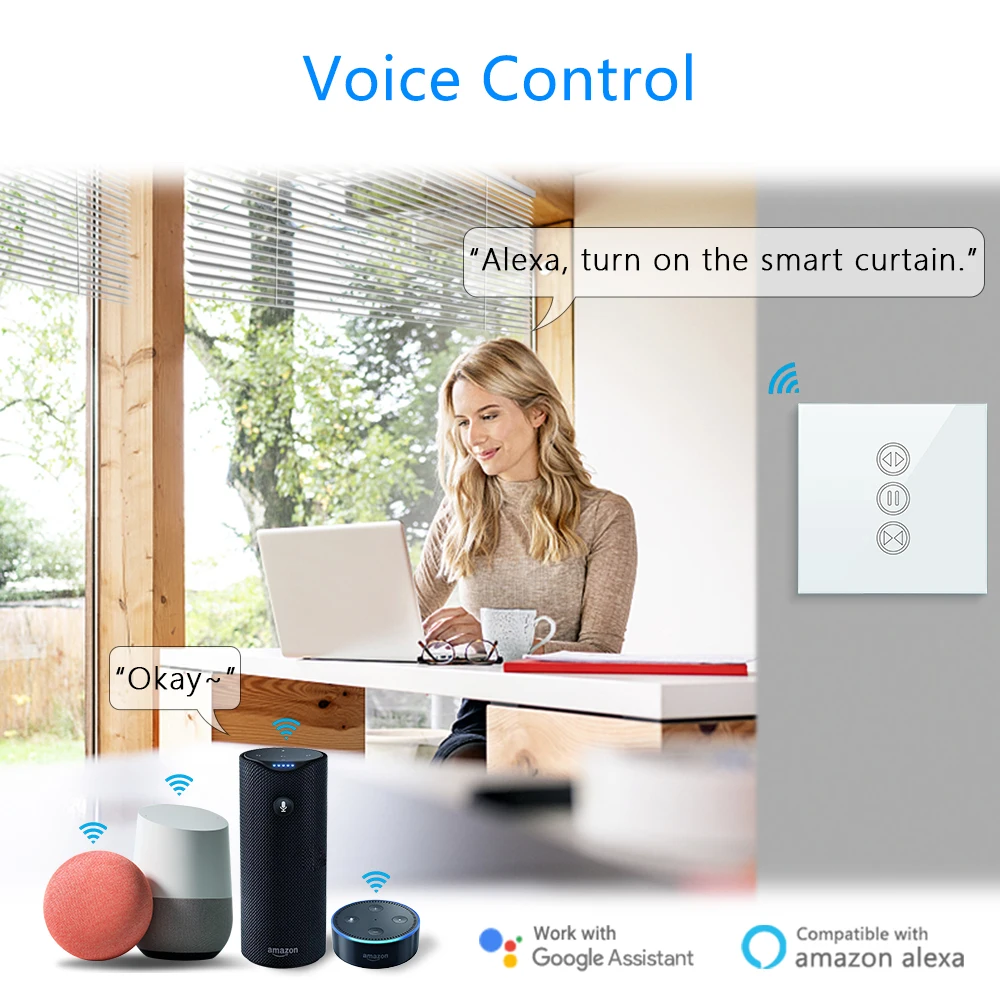Tuya akıllı yaşam perde anahtarı uzaktan kumanda 4 kanal panjur motor panjur RF + WIFI App zamanlayıcı Google ev aelxa Echo