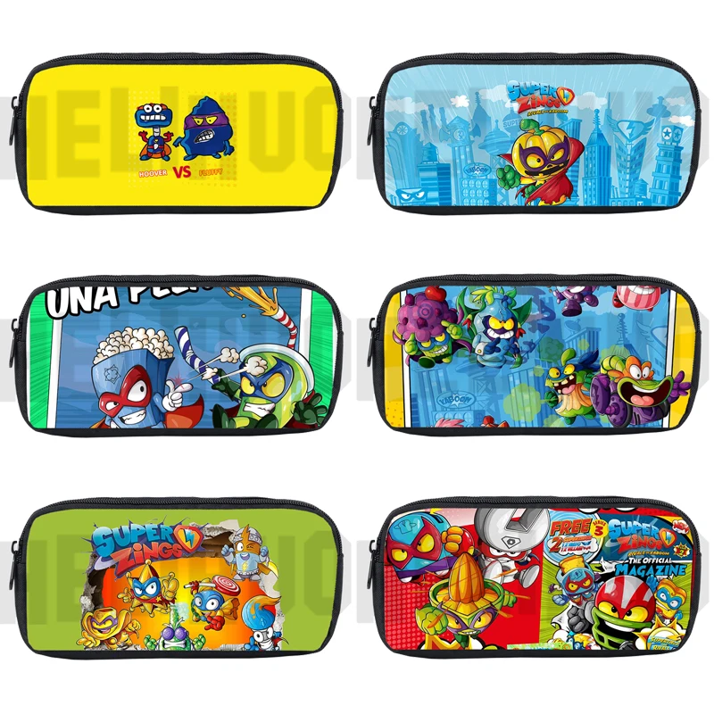 Super Zings Series 4/5/6 Pencil case Cartoon Game Superzings Women Cosmetic Bag Kid Pen Box Stationery Storage School Supplies