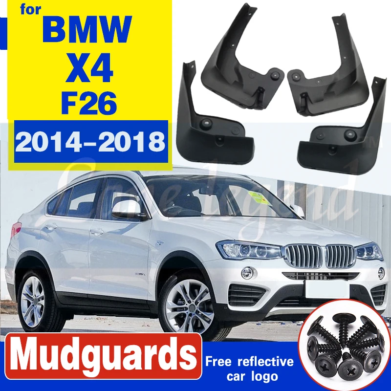 FIT FOR BMW X4 F26 2014-2018 2016 MOLDED MUDFLAPS MUD FLAP SPLASH GUARD MUDGUARDS FRONT REAR FENDER ACCESSORIES