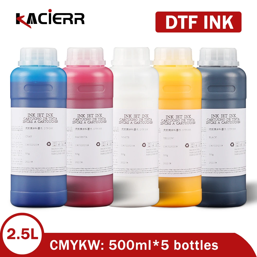 

500ML*5 DTF Ink Film Transfer Ink For DTF Direct Transfer Film Inkjet Printer For DTF Printing PET Film Printing And Transfer