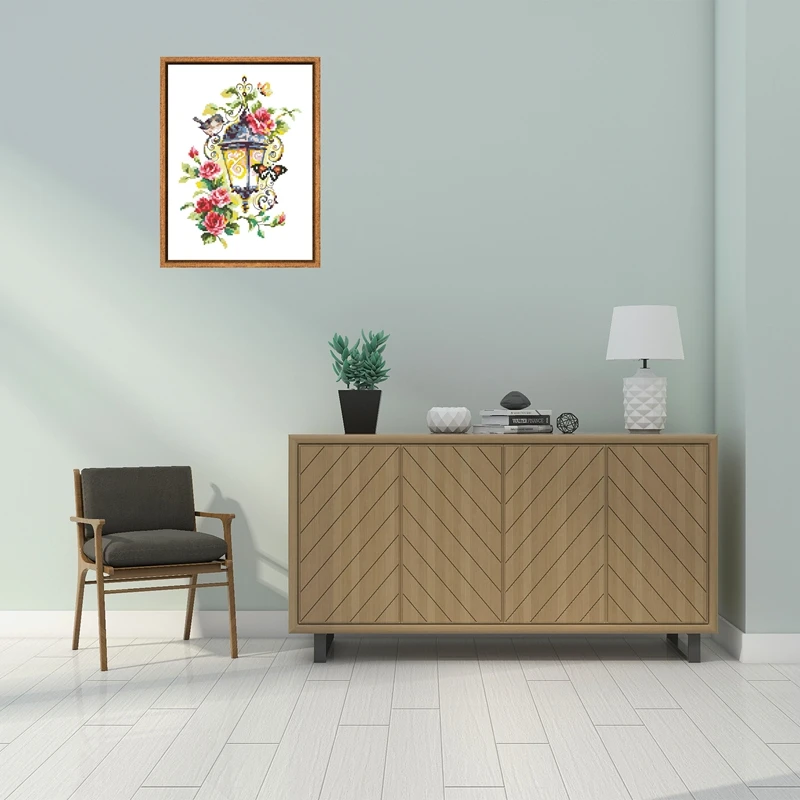 Luce di ispirazione punto croce kit fiori 18ct 14ct 11ct cotone filo di seta bianco tessuto del ricamo FAI DA TE cucito a mano