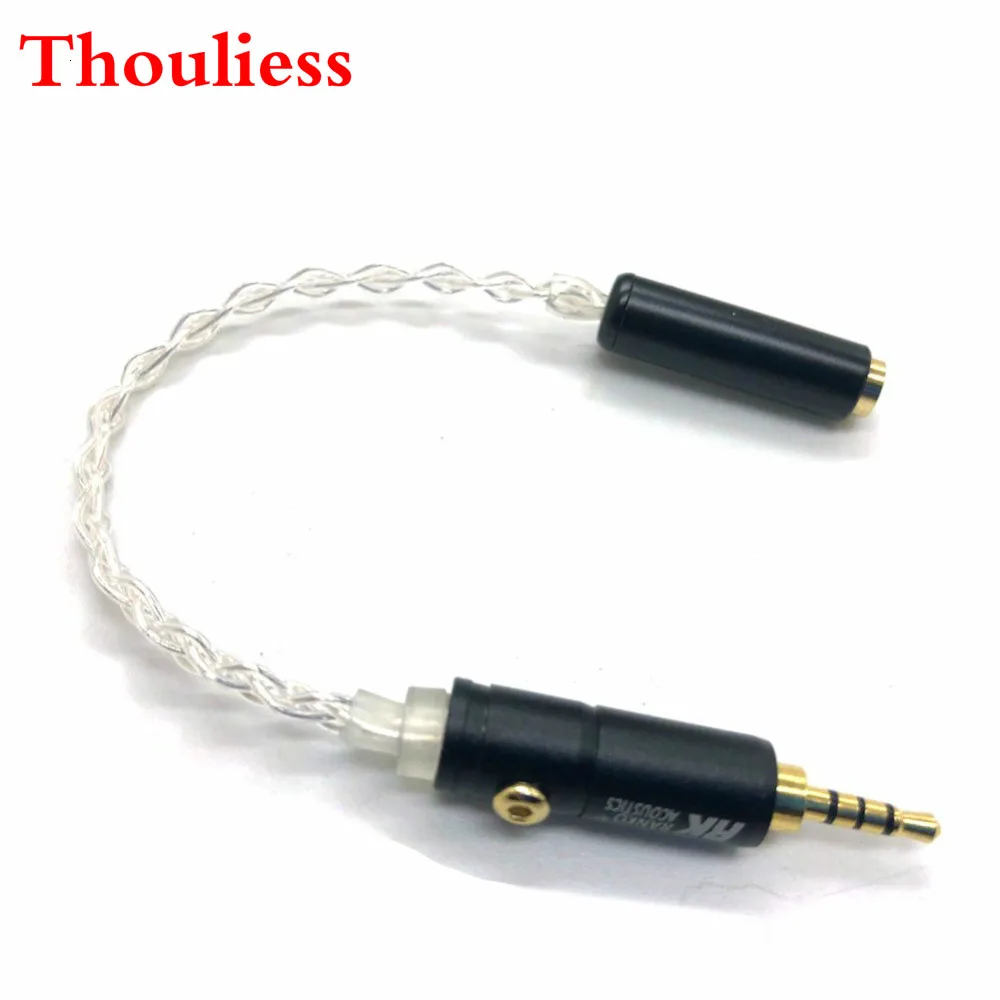 

Thouliess 2.5mm TRRS Balanced to 3.5mm Female Balanced Trrs Audio Adapter Silver Plated Cable for AK240 AK380 AK320