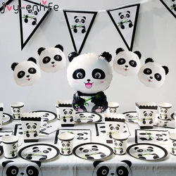 Joy-Enlife-globos inflables de Panda para fiesta de cumpleaños, decoración de animales de bambú para niños, 1 unidad