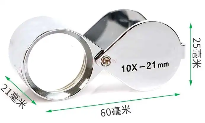 10 times magnifying glass folding mini identification gem jade jade clear times jade crystal identification tool