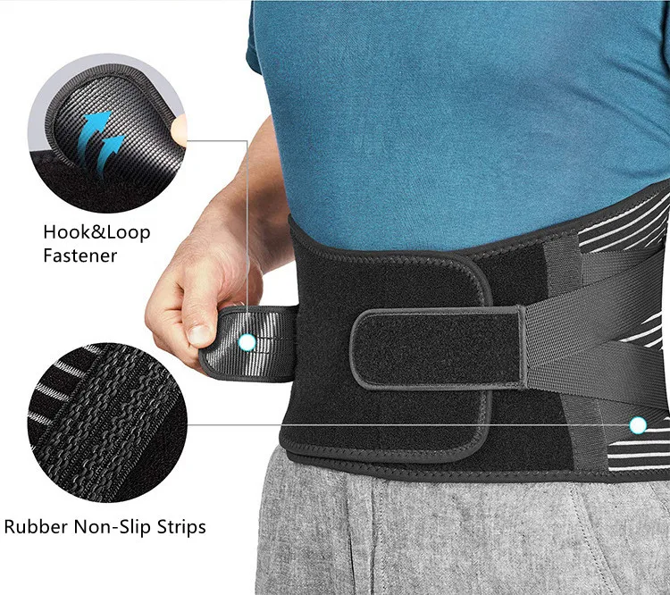 Doppel Zurückziehen Lenden Unterstützung Gürtel Taille Orthopädische Korsett Männer Frauen Wirbelsäule Dekompression Taille Trainer Brace Zurück Schmerzen Relief – Detail 5