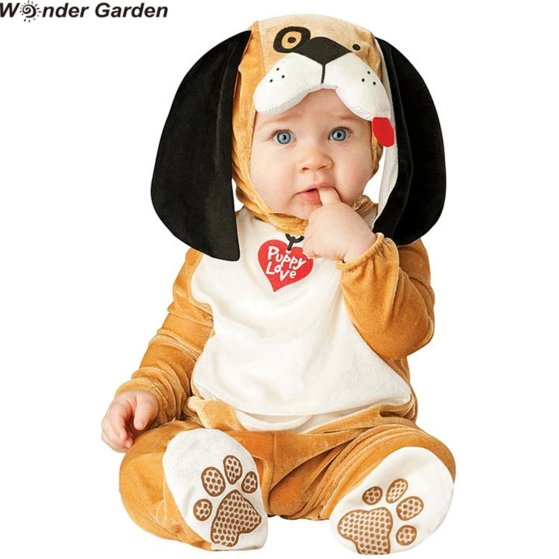 

Wonder Garden Infant Toddlers Baby Boys Dog Doggy Halloween Cosplay Costumes Christmas Purim Holiday Jumpsuit