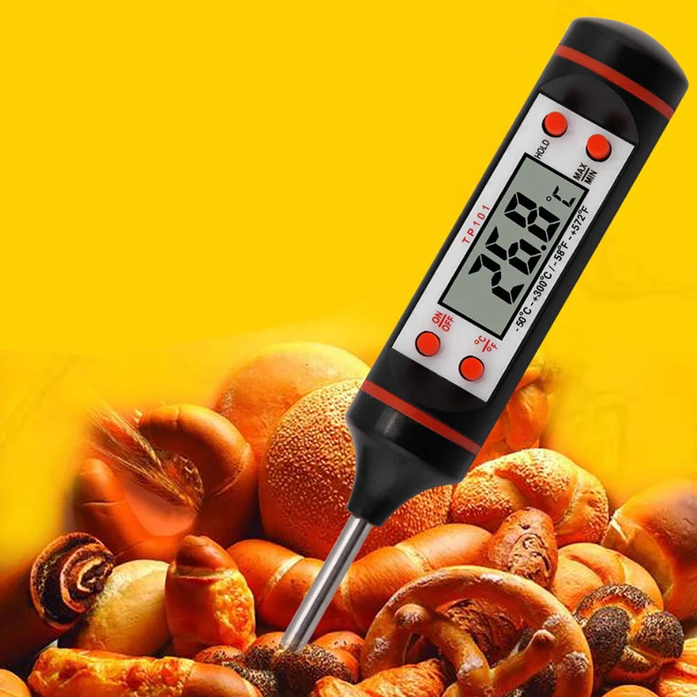 New Hot Sale Meat Thermometer Kitchen Digital Cooking Water Milk Food Probe Electronic BBQ Cooking Tools Temperature Gauge Tool