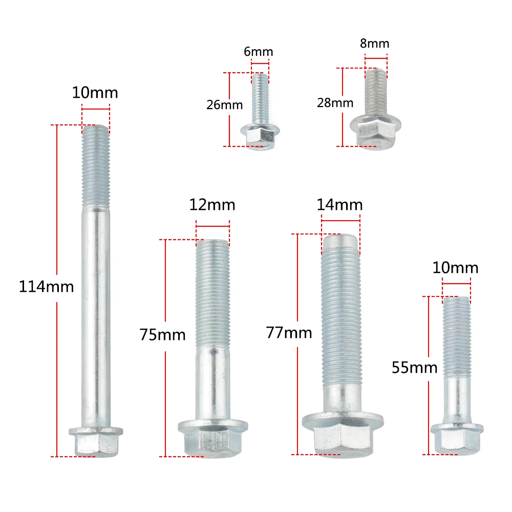 Set of 1 Transmission Bell Housing Bolt Kit Head Bolts Fit for Honda Acura B Series B16 B18 B20 5spd Impact Resistance