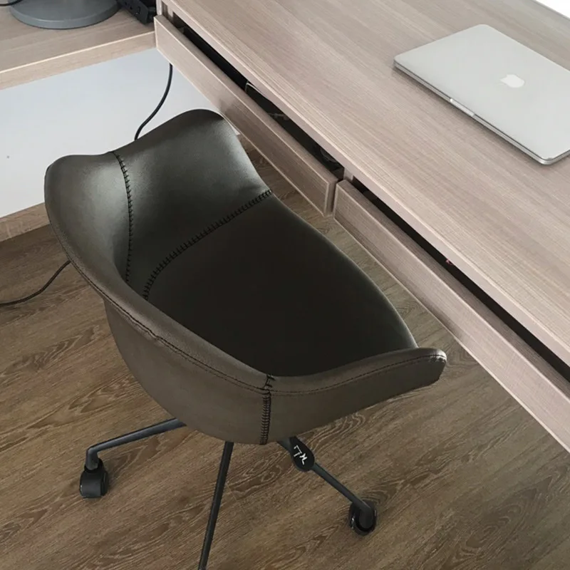 Nordic Leather Computer Chairs for Office Chairs Conference Chair Office Furniture Modern Minimalist Leisure Lift Swivel Chair