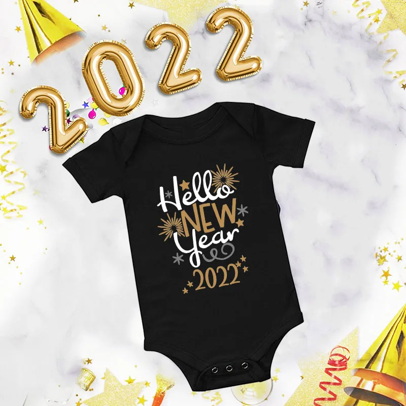 

Happy New Year 2022 Cute Baby Bodysuit Shirt My 1st New Year 2022 Baby Jumpsuit Outfit 1st New Years Eve Holiday Baby Clothes