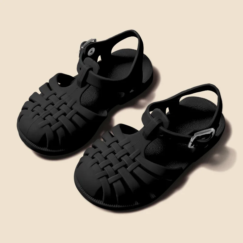 Summer Children Sandals Baby Girls Toddler Soft Non-slip Princess Shoes Kids Candy Jelly Beach Shoes Boys Casual Roman Slippers