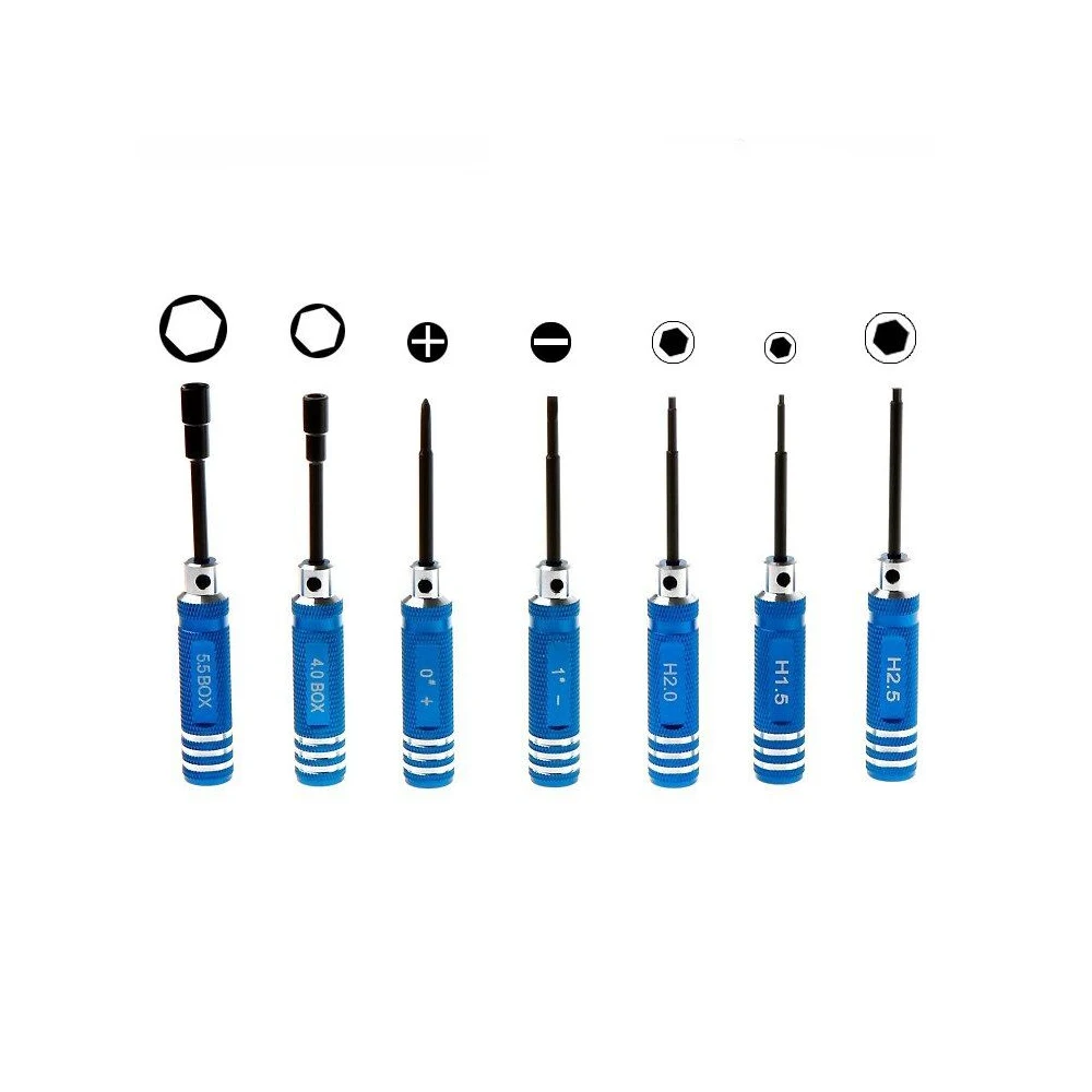 7pcs Hexagonal Screwdriver DIY Install Removal Tools Set for RC Car Drone Quadcopter