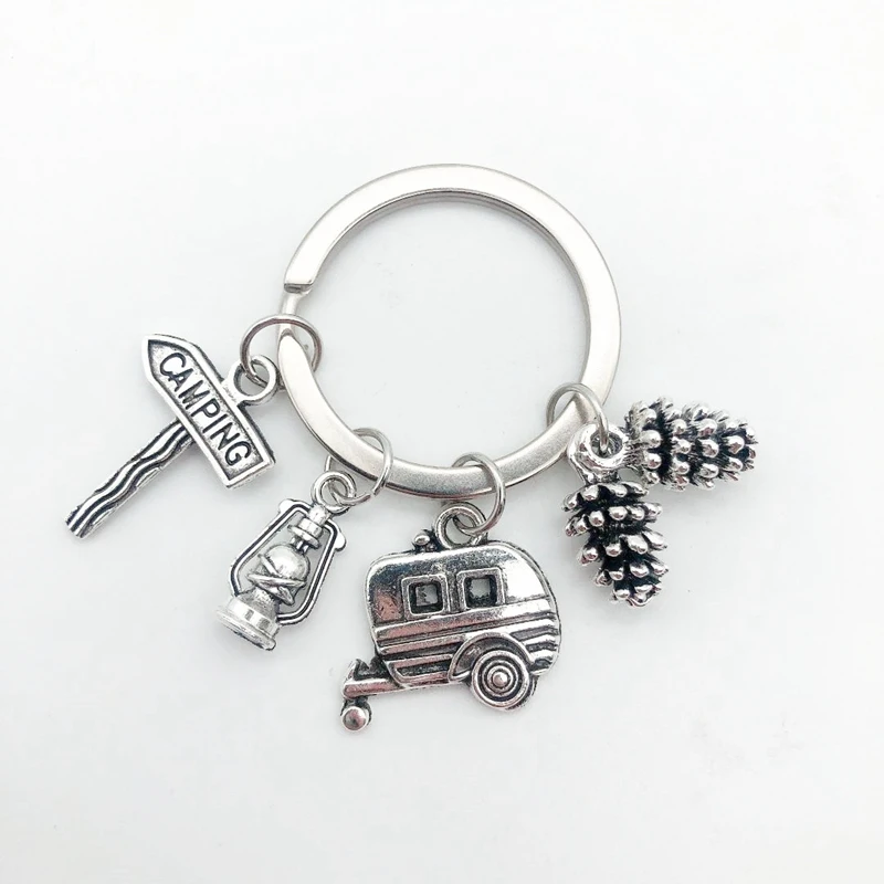 Новый-походный-брелок-с-прицепом-автофургонов-палаточный-лагерь-цепочка-для-ключей-природа-на-открытом-воздухе-летние-каникулы-снегоходов-брелок-сувенир