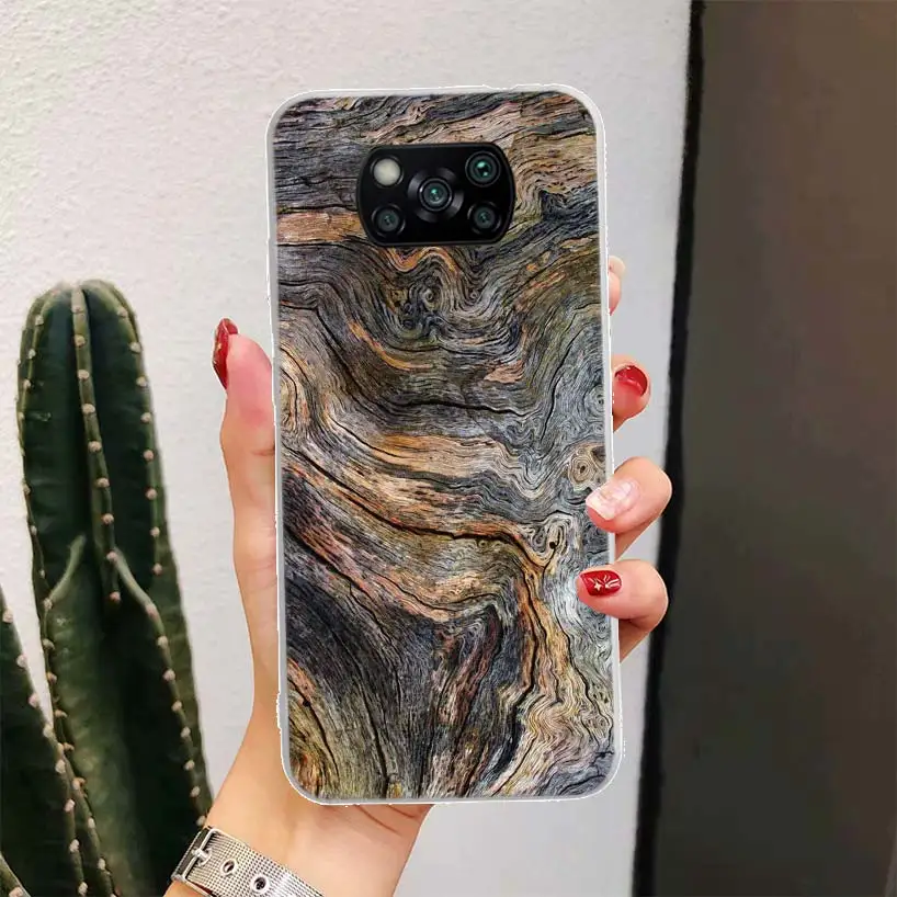 Wood Wooden Pattern Phone Case For Xiaomi Poco X3 Nfc M3 F3 F1 Mi Note 10 Pro 11 Lite 11i 8 9 9T 10T CC9 A3 Cover Fundas Housing