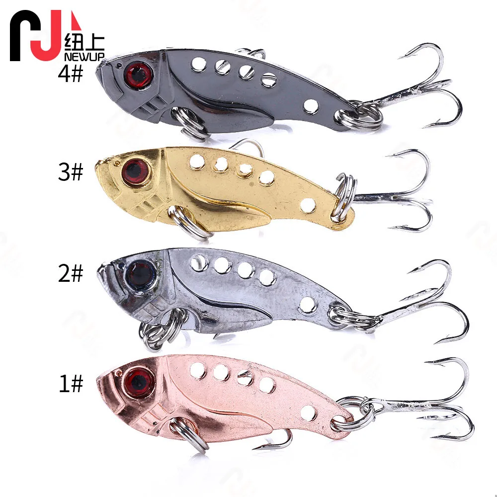 4PCS  Metal VIB  3cm 3.2g  Fishing Lure Vibration Spoon Spinner Lure Crankbait Bass Artificial Hard Bait Cicada VIB Tackle